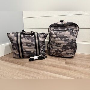 THINK ROYLN Camouflage Tote and Backpack Set